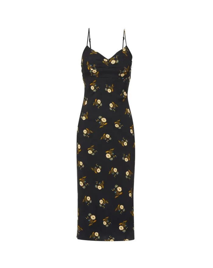 Dresses Shop Veronica Beard Shara Floral StretchSilk Dress Black Multi