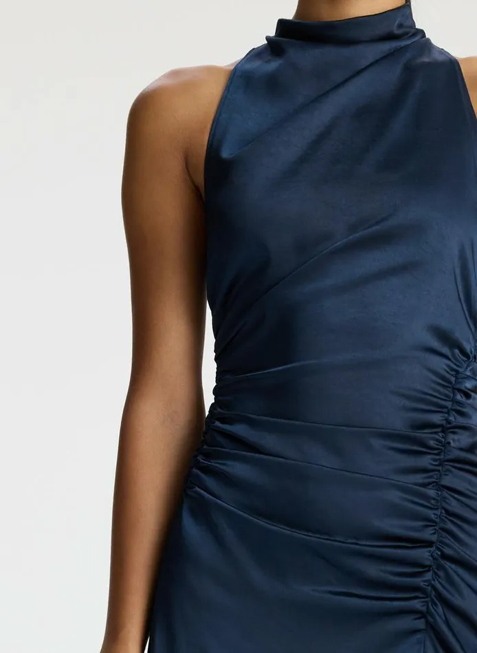 Dresses Women ALC Inez Satin Midi Dress Dark Sapphire Dresses Women ALC Inez Satin Midi Dress Dark Sapphire