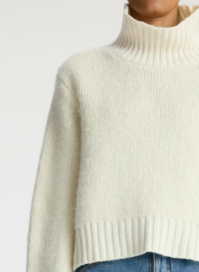 Dresses Women ALC Theo Wool Turtleneck Sweater White Dresses Women ALC Theo Wool Turtleneck Sweater White
