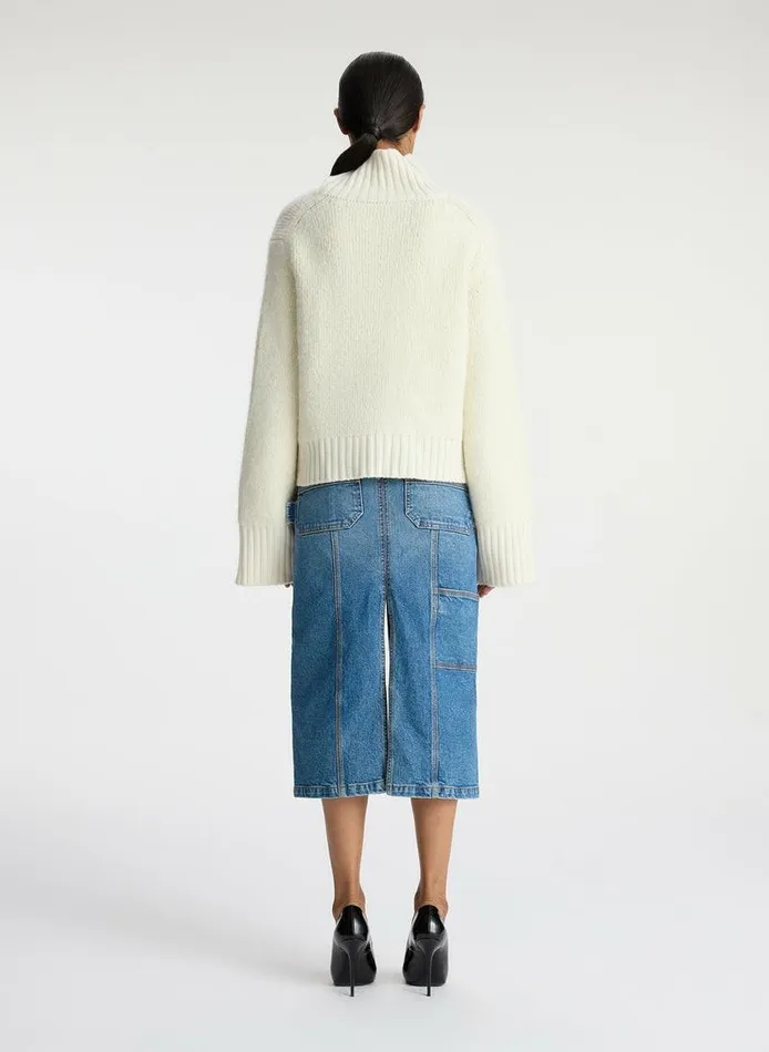 Dresses Women ALC Theo Wool Turtleneck Sweater White Dresses Women ALC Theo Wool Turtleneck Sweater White