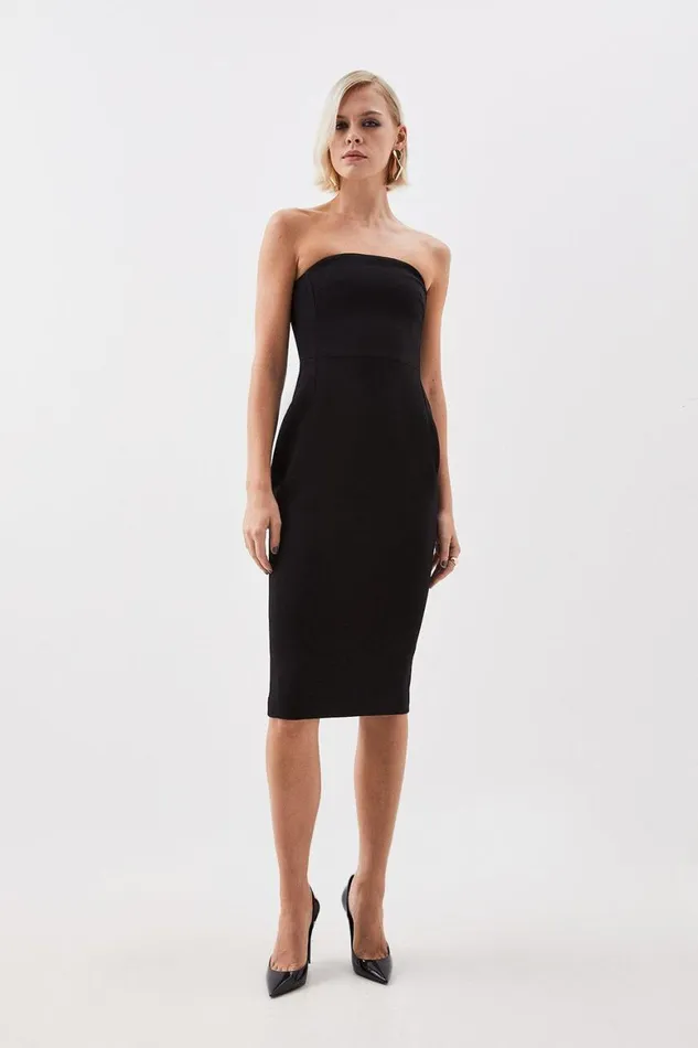 Dresses Women Karen Millen The Founder Compact Stretch Viscose Bandeau Pencil Tailored Midi Dress Dresses Women Karen Millen The Founder Compact Stretch Viscose Bandeau Pencil Tailored Midi Dress