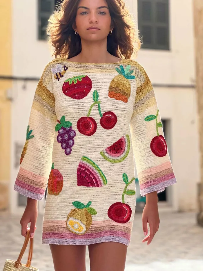 Dresses Women Rose Carmine DRESS SLEEVES 34 TUTTI FRUTTI
