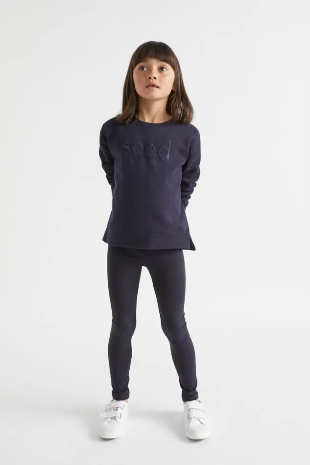 Essentials Girl Seed Heritage Basic Legging Midnight Blue