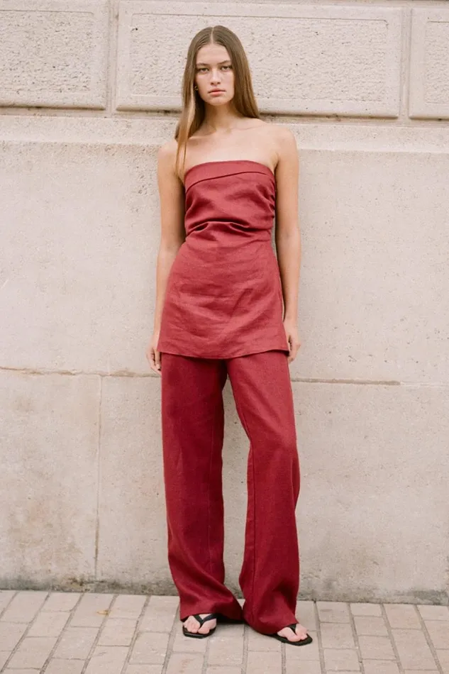 Faithfull The Brand Pants Lulea Pant Wine 8211 Women