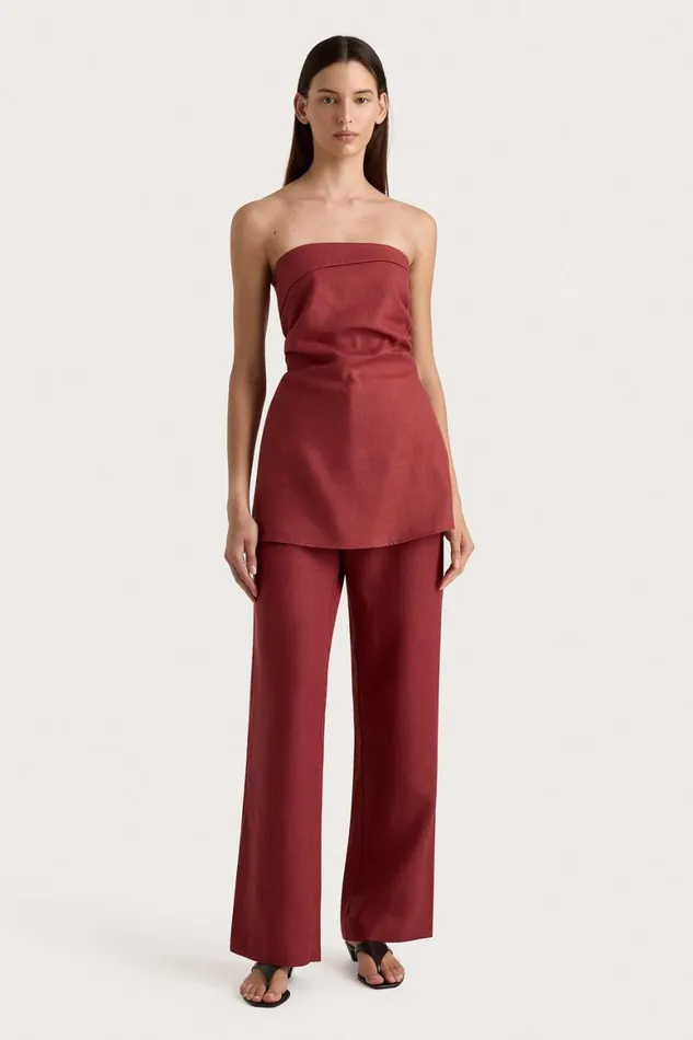 Faithfull The Brand Pants Lulea Pant Wine 8211 Women