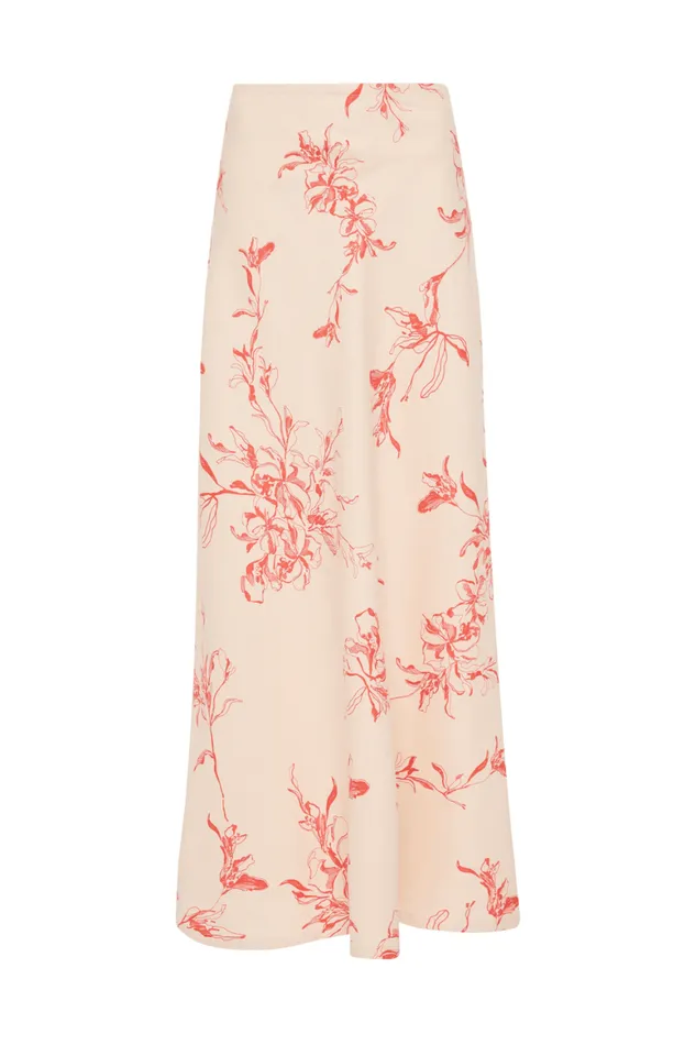 Faithfull The Brand Skirts and Shorts Antibes Maxi Skirt Leilani Vermilion 8211 Women Faithfull The Brand Skirts and Shorts Antibes Maxi Skirt Leilani Vermilion 8211 Women
