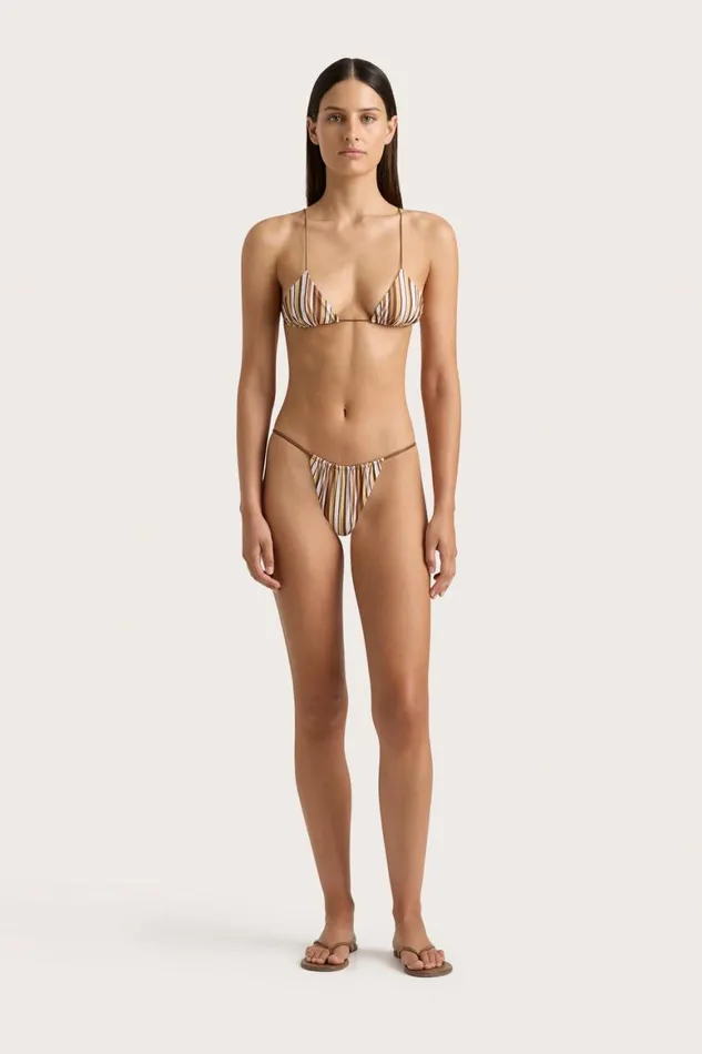 Faithfull The Brand Swim Elea Bikini Bottom Terracotta Stripe 8211 Women