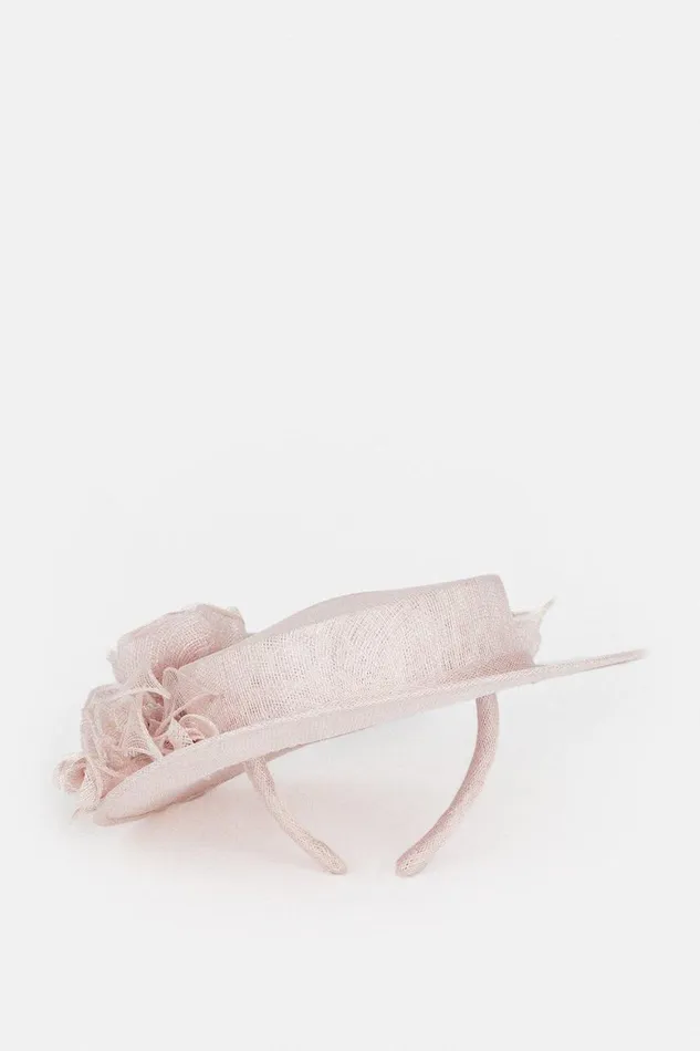 Fascinators Women Karen Millen Emily London Floral Detail Boater Hat Blush