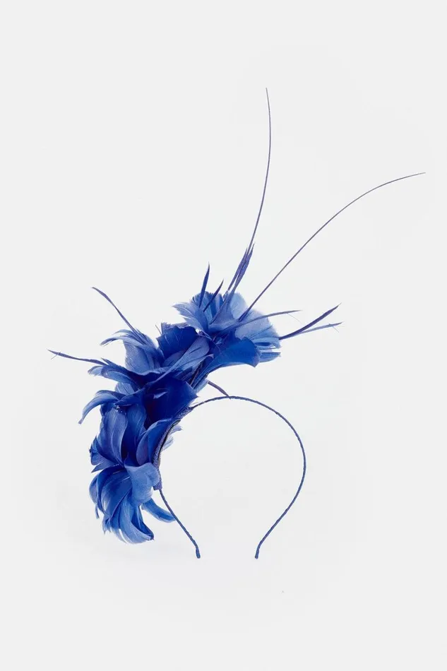 Fascinators Women Karen Millen Flower Detail Headband Fascinator Cobalt