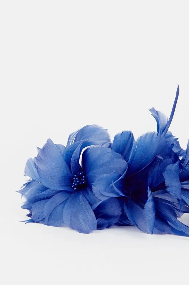 Fascinators Women Karen Millen Flower Detail Headband Fascinator Cobalt