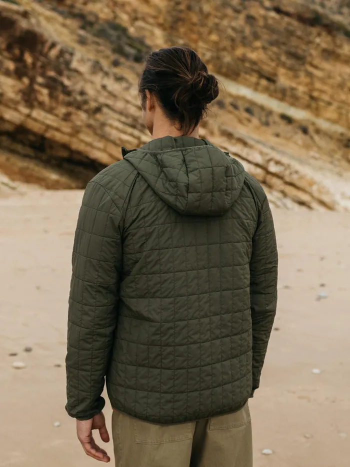 Finisterre Jackets and Coats Men Firecrest Hooded Jacket Olive