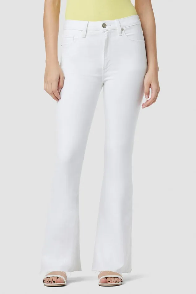 Flare Women Hudson Jeans Holly HighRise Flare Barefoot Jean Spring White