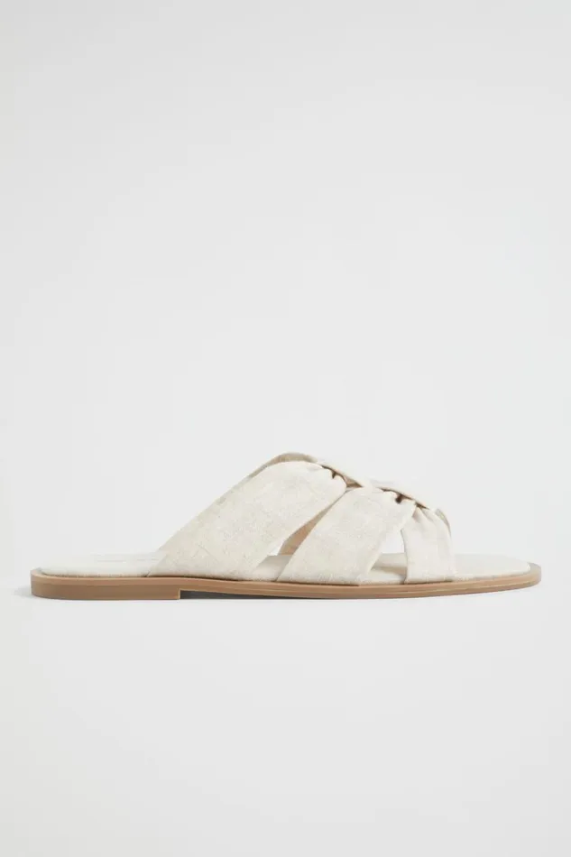 Flats Woman Seed Heritage Sophie Textile Slide Natural