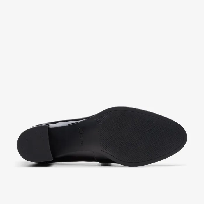 Freva 55 Court Black Patent Women Clarks Dress Shoes