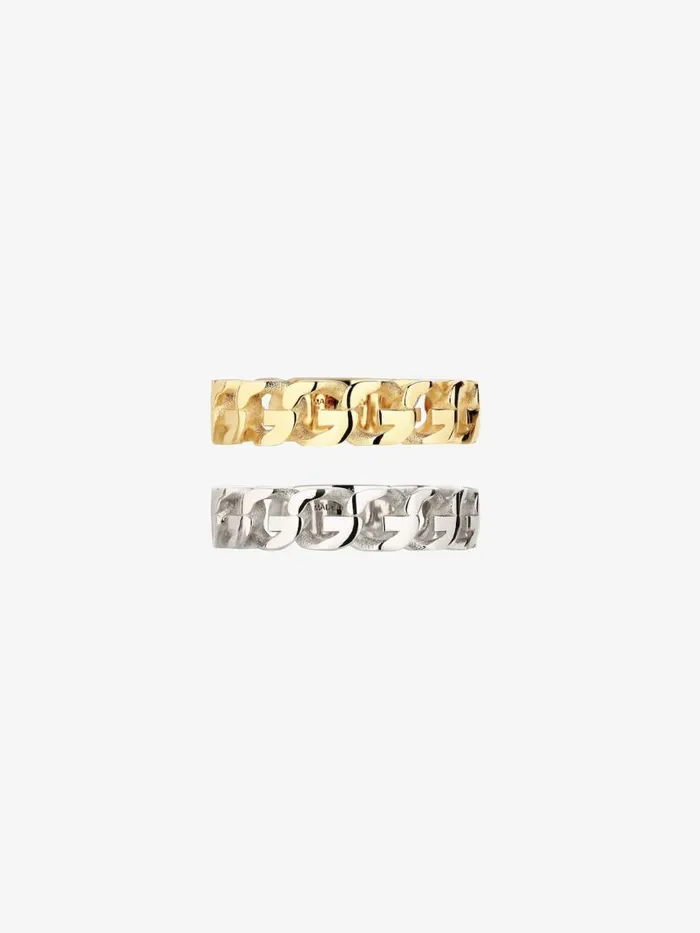 G Chain Ring Set In Metal Goldensilvery Women Givenchy Jewelry