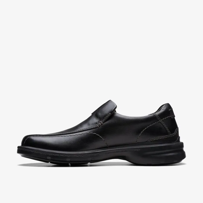 Gessler Step Black Leather Men Clarks Casual Dress Shoes