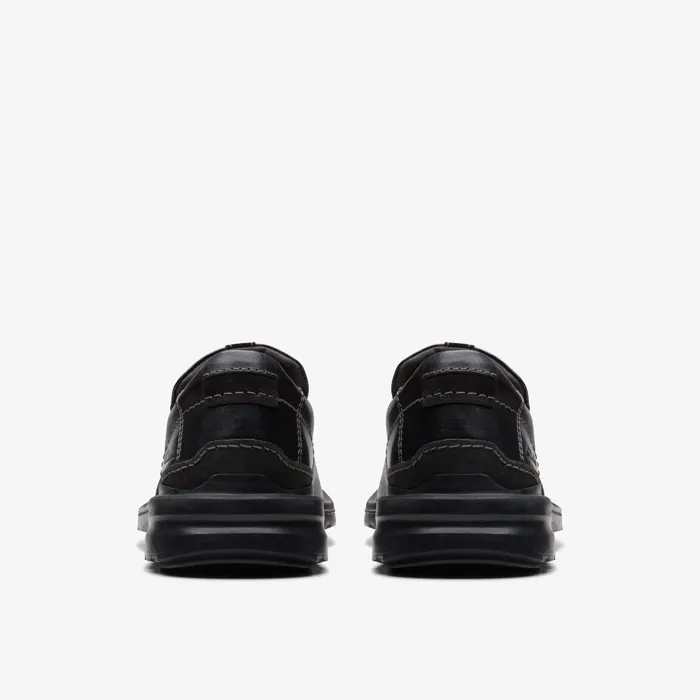 Gessler Step Black Leather Men Clarks Casual Dress Shoes