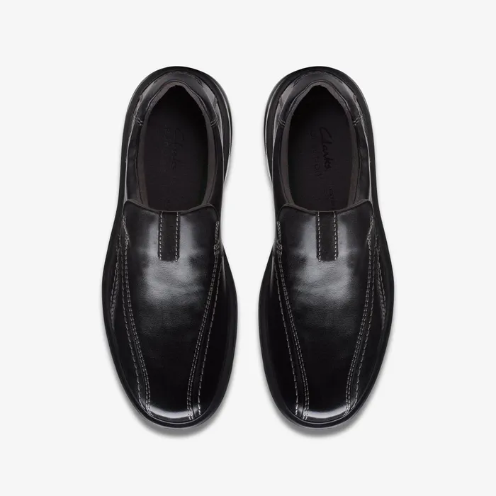 Gessler Step Black Leather Men Clarks Casual Dress Shoes