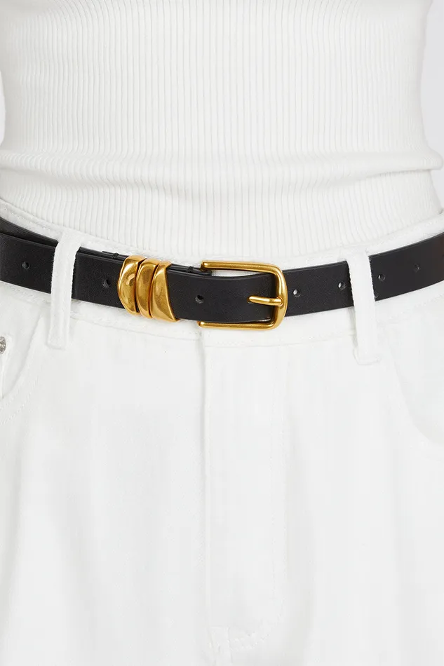 GRACIE BLACK LEATHER BELT Women DISSH Belts