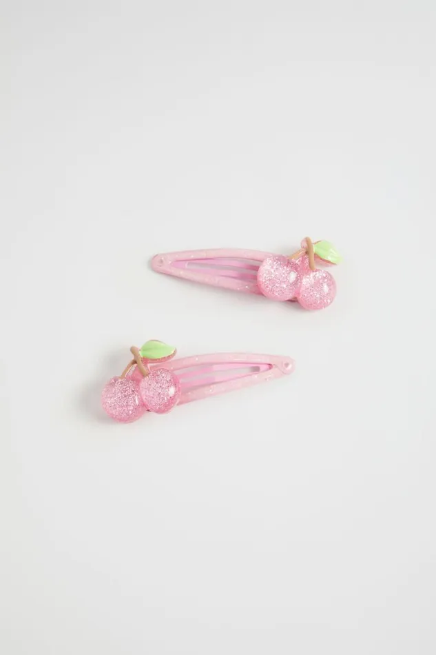 Hair Accessories Girl Seed Heritage Cherry Glitter Resin Snaps Multi