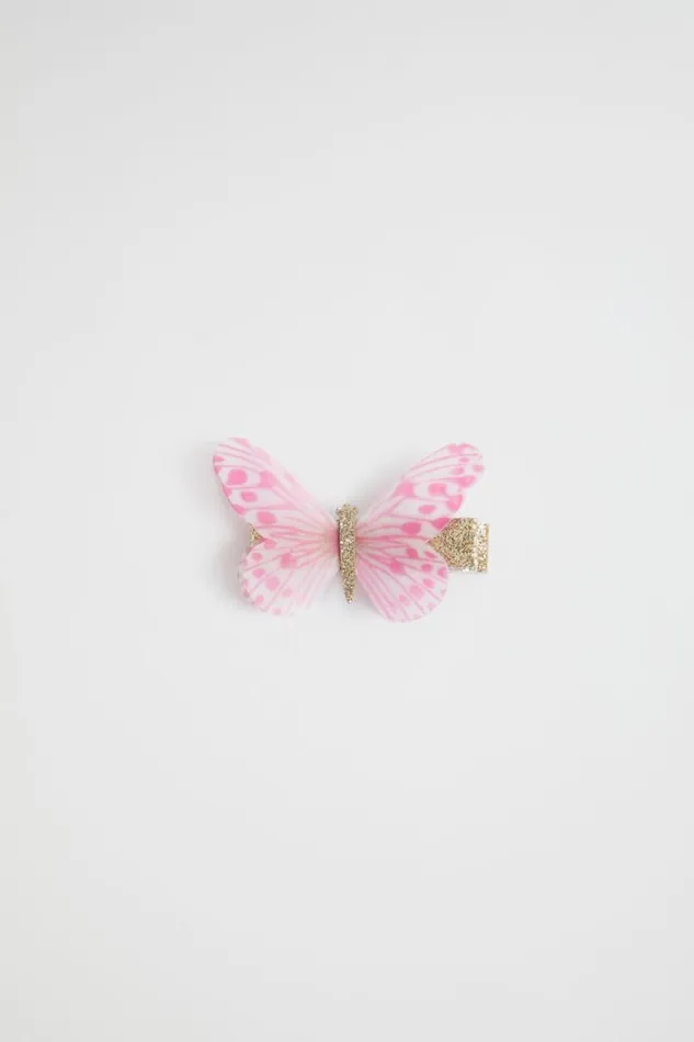 Hair Accessories Girl Seed Heritage Organza Butterfly Duck Clip Lily