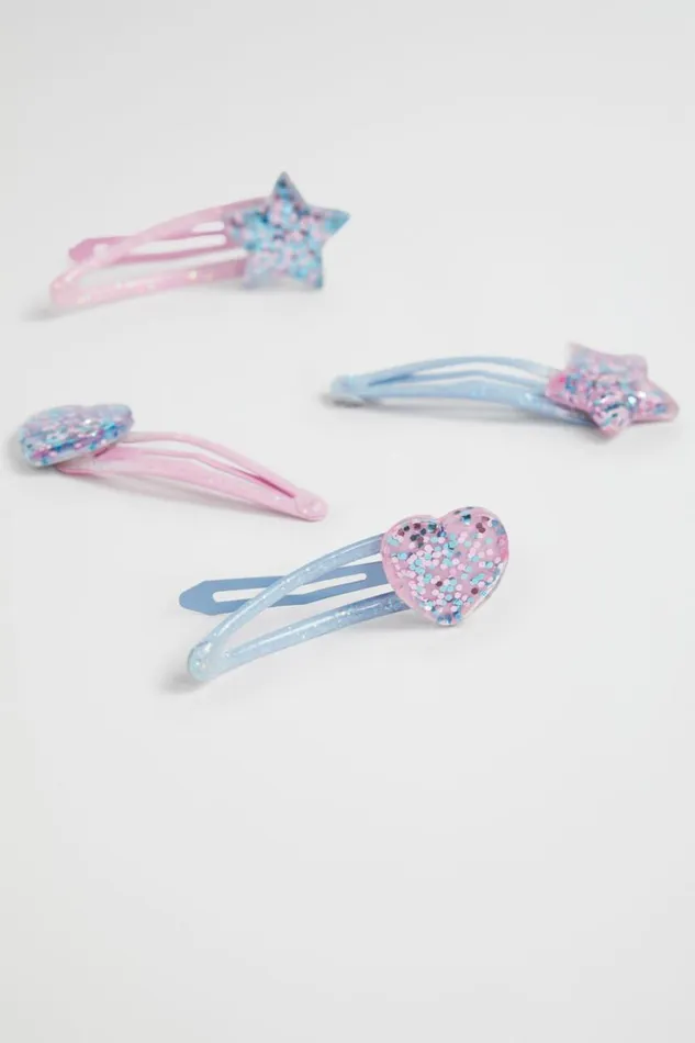 Hair Accessories Girl Seed Heritage Resin Star And Heart Snap Pack Multi