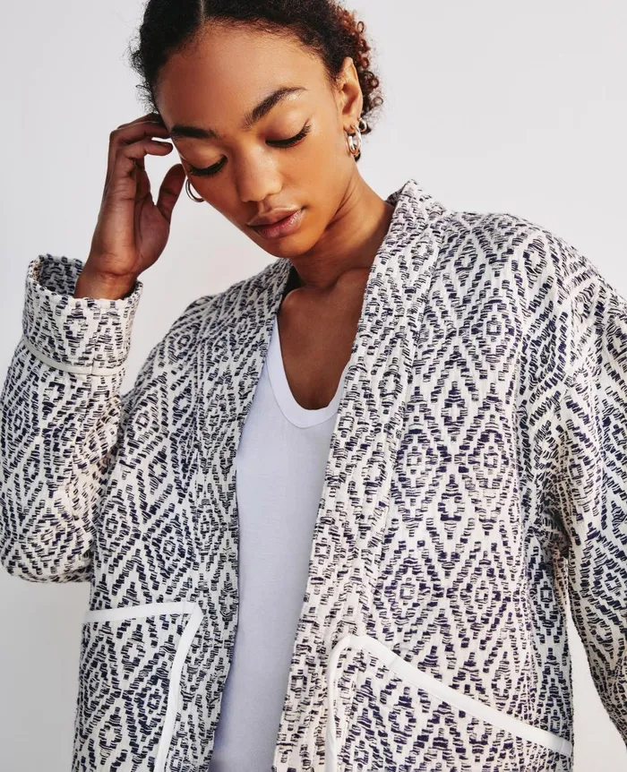 Harris Jacket Diamond Chevron Blue Multi Women AG Jeans Jackets Harris Jacket Diamond Chevron Blue Multi Women AG Jeans Jackets