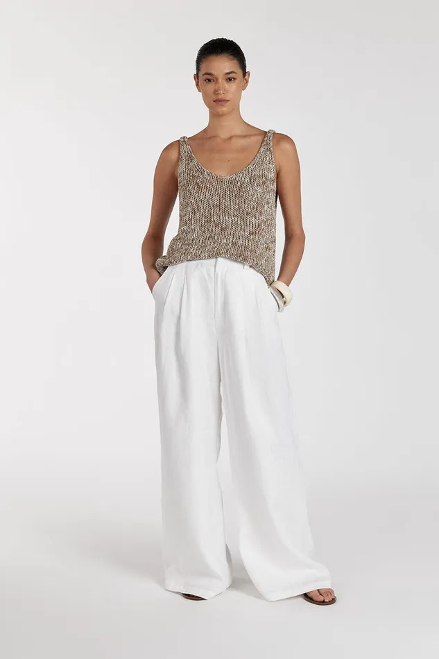 HEIDI TAN MARLE SCOOP TANK Women DISSH Tanks