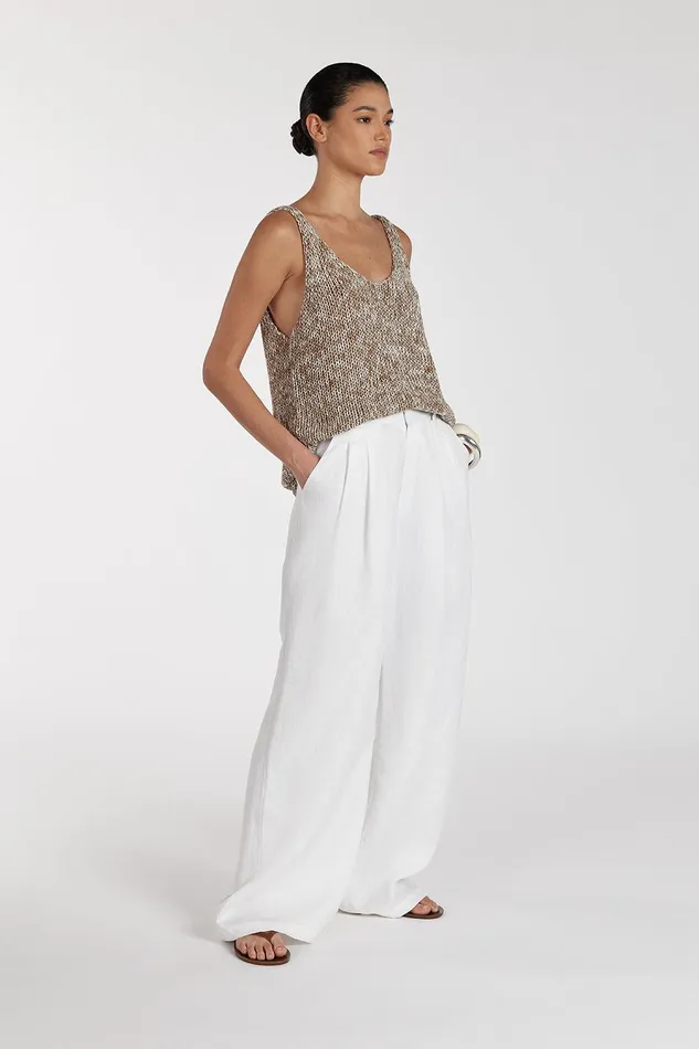 HEIDI TAN MARLE SCOOP TANK Women DISSH Tanks