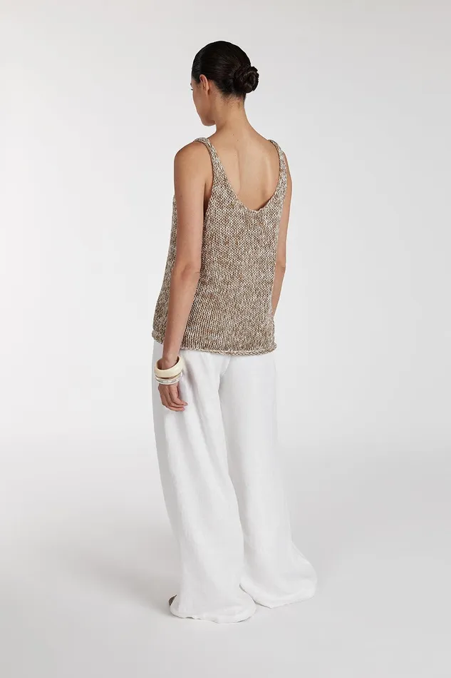HEIDI TAN MARLE SCOOP TANK Women DISSH Tanks