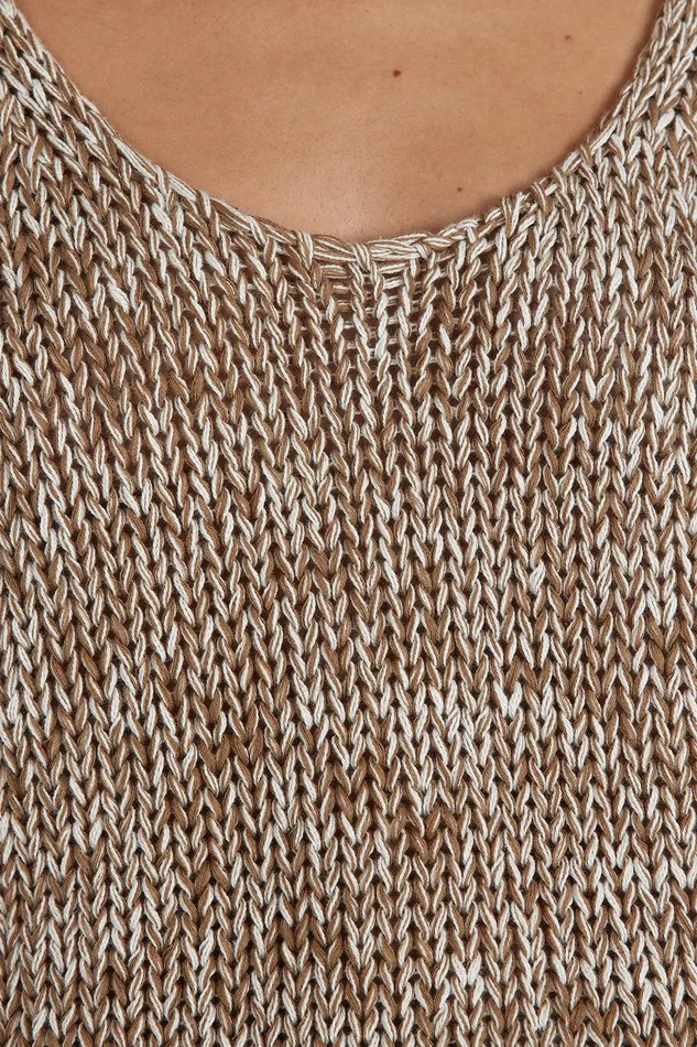 HEIDI TAN MARLE SCOOP TANK Women DISSH Tanks
