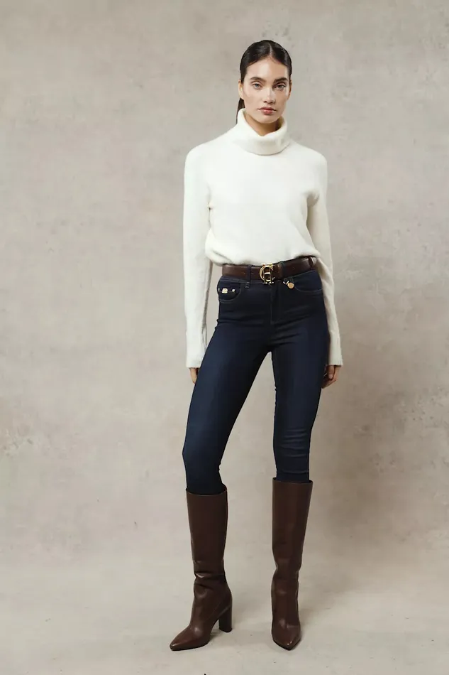 Holland Cooper 5 Pocket Jodhpur Jean Dark Indigo Women Jeans Holland Cooper 5 Pocket Jodhpur Jean Dark Indigo Women Jeans