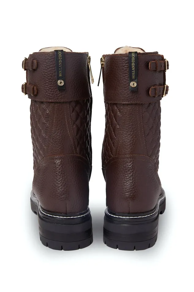 Holland Cooper Camden Biker Boot Chocolate Women Boots Holland Cooper Camden Biker Boot Chocolate Women Boots