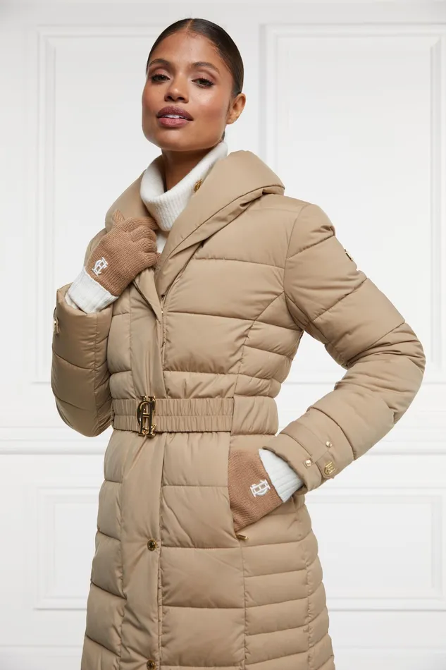 Holland Cooper Chelsea Logo Knitted Gloves Camel Cream Women Gloves Holland Cooper Chelsea Logo Knitted Gloves Camel Cream Women Gloves