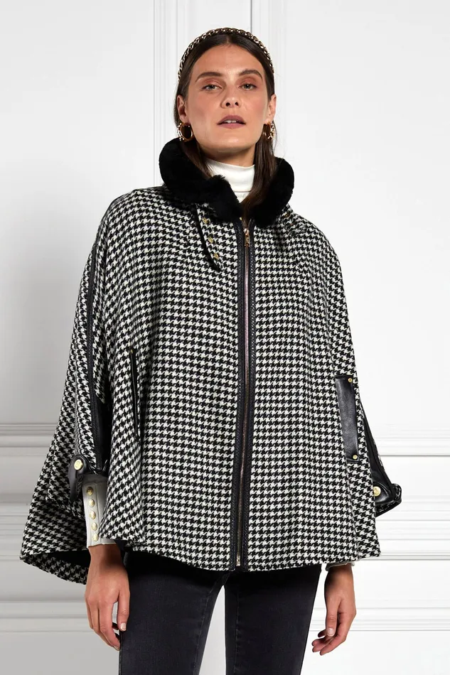 Holland Cooper Chiltern Cape Houndstooth Women Tailoring