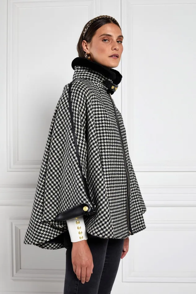 Holland Cooper Chiltern Cape Houndstooth Women Tailoring