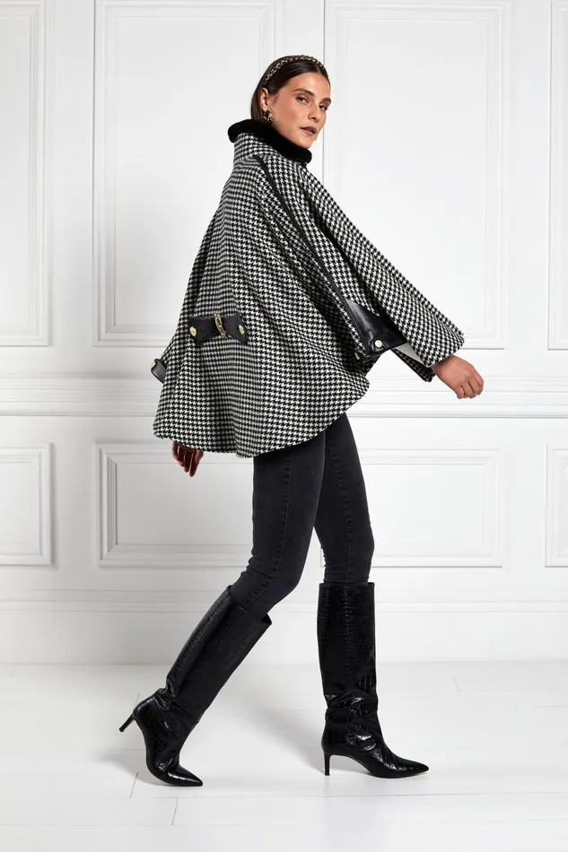 Holland Cooper Chiltern Cape Houndstooth Women Tailoring