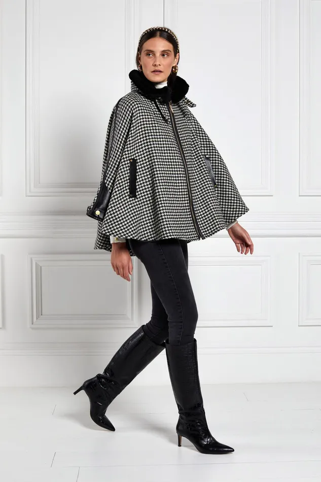 Holland Cooper Chiltern Cape Houndstooth Women Tailoring
