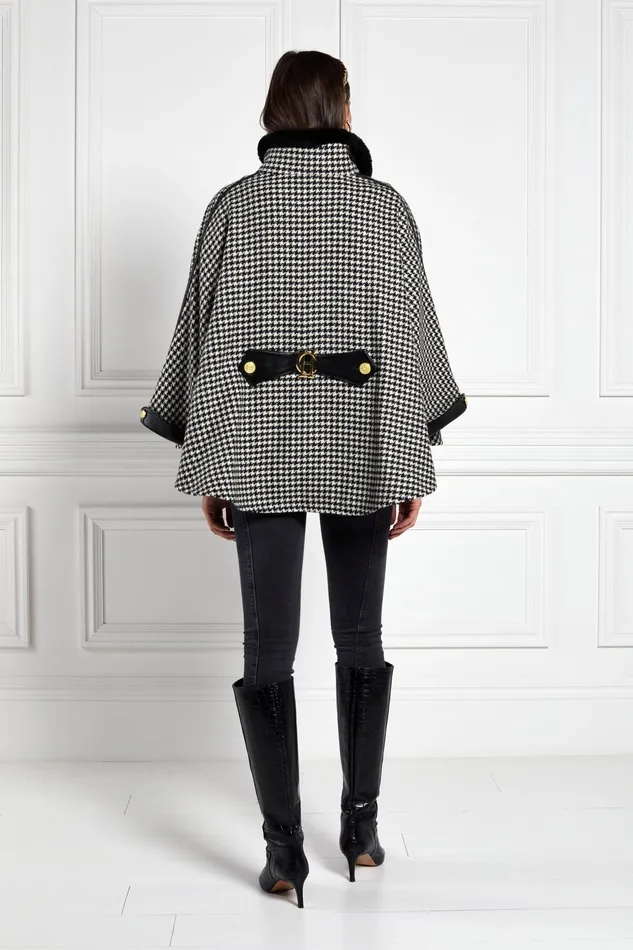Holland Cooper Chiltern Cape Houndstooth Women Tailoring