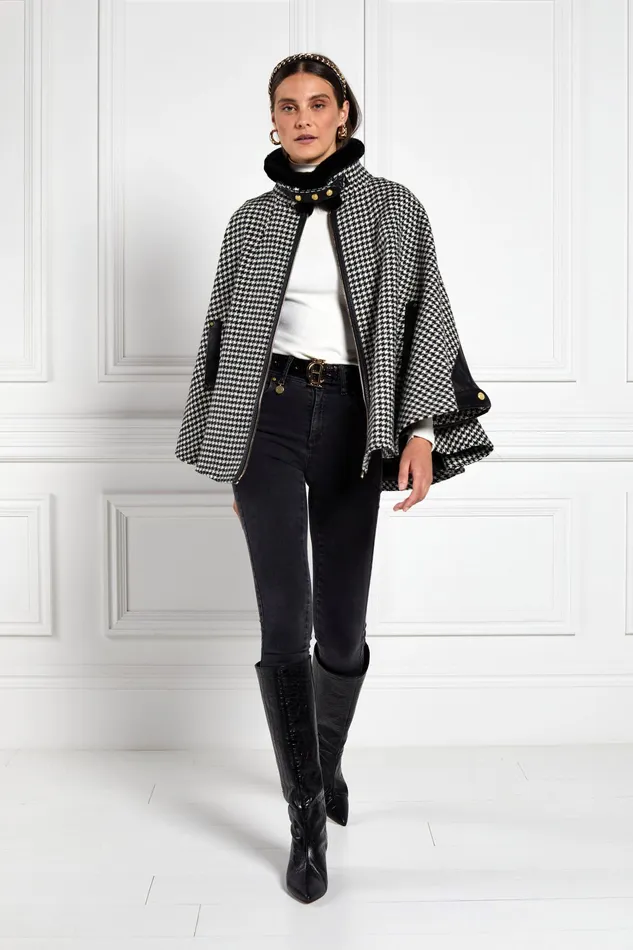 Holland Cooper Chiltern Cape Houndstooth Women Tailoring