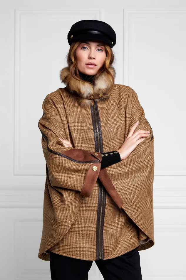 Holland Cooper Chiltern Cape Tawny Women Capes