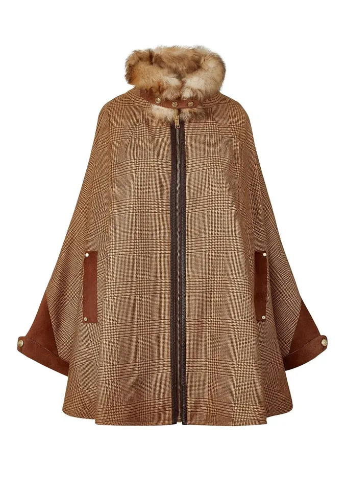 Holland Cooper Chiltern Cape Tawny Women Capes