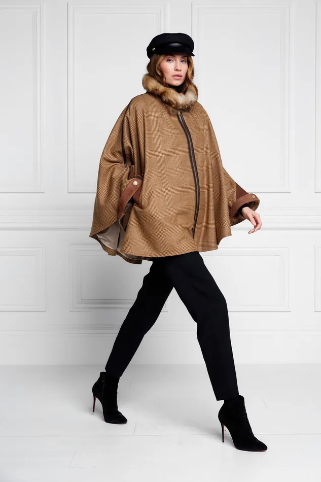 Holland Cooper Chiltern Cape Tawny Women Capes