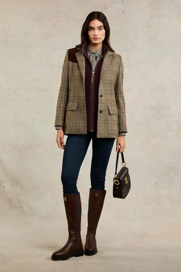 Holland Cooper Country Fleece Gilet Mulberry Women Fleeces