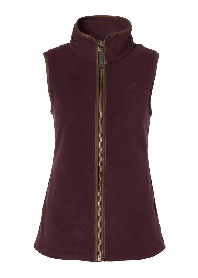 Holland Cooper Country Fleece Gilet Mulberry Women Fleeces