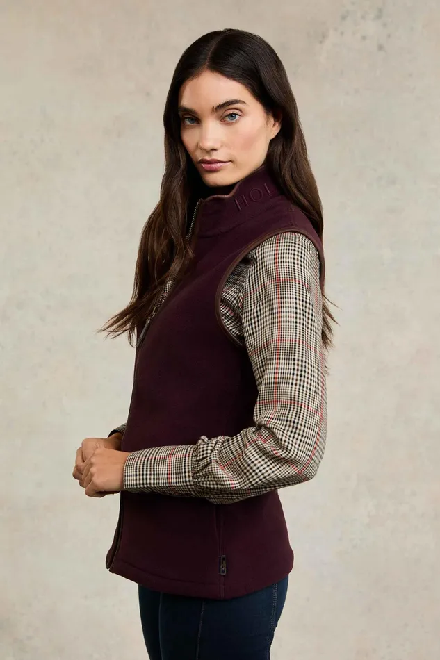 Holland Cooper Country Fleece Gilet Mulberry Women Fleeces