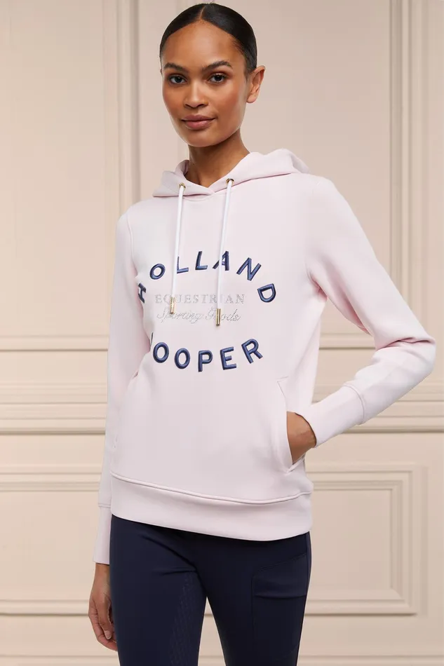 Holland Cooper Crystal Hoodie Blush Women Hoodies and Sweatshirts