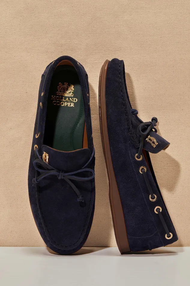 Holland Cooper Deck Shoe Ink Navy Women Loafers