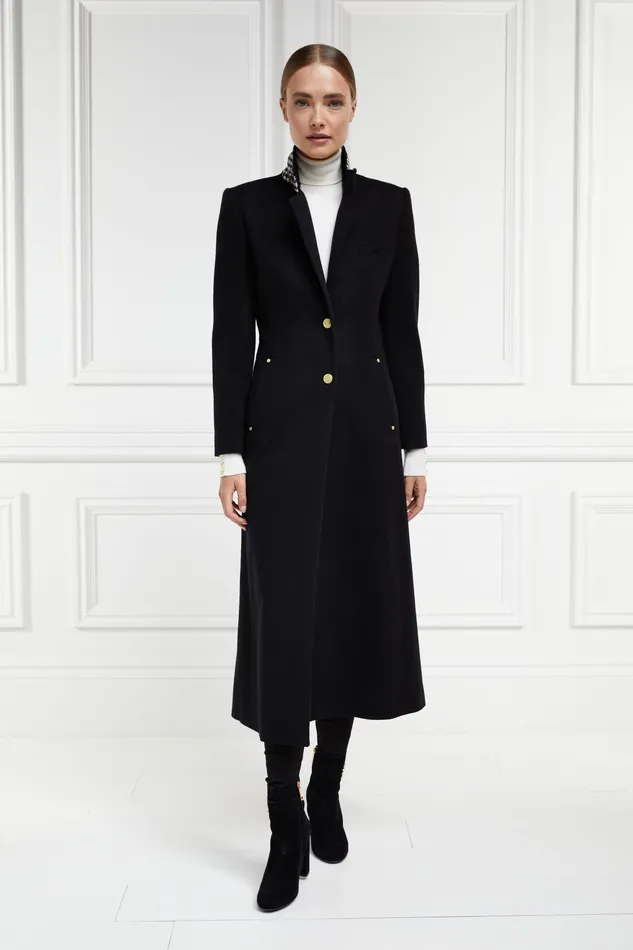 Holland Cooper Full Length Regency Coat Soft Black Women Tailoring