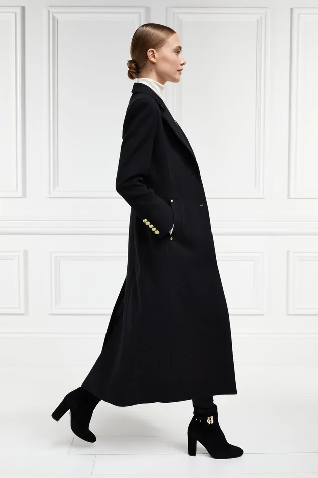 Holland Cooper Full Length Regency Coat Soft Black Women Tailoring